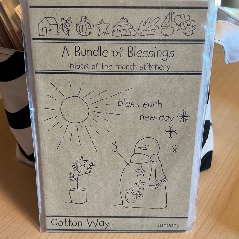 Cotton way A Bundle of Blessings block of the month stitchery series All uncut